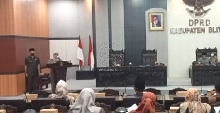 Bupati Blitar Sampaikan Nota Keuangan Ranperda Perubahan APBD 2022